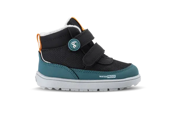 Dětské zimní barefoot boty Be Lenka Zippu Preschool - Black & Green