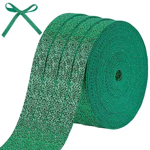 4 Rolls Polyester Glitter Ribbon