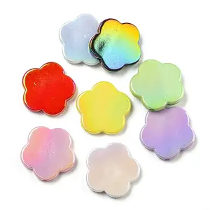 UV Plating Iridescent Acrylic Beads