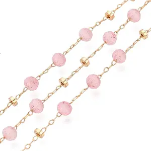 Handmade Brass & Glass Beaded Chains