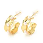 Brass Dangle Stud Earrings