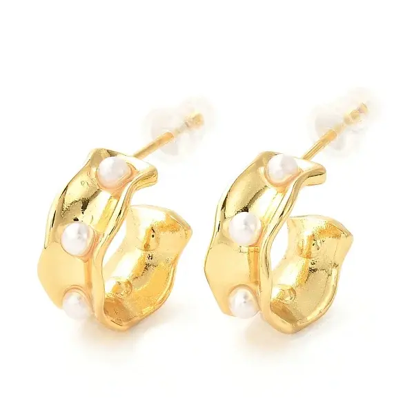 Brass Dangle Stud Earrings