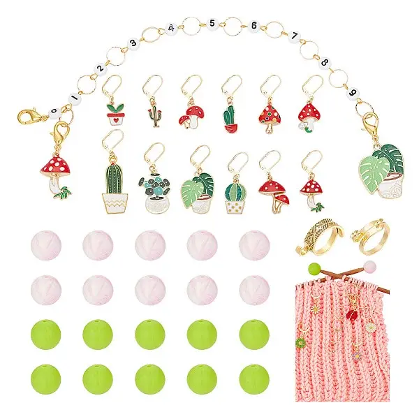 35Pcs Cactus DIY Knitting Tool Sets