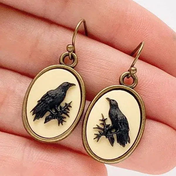 Alloy Enamel Dangle Earrings