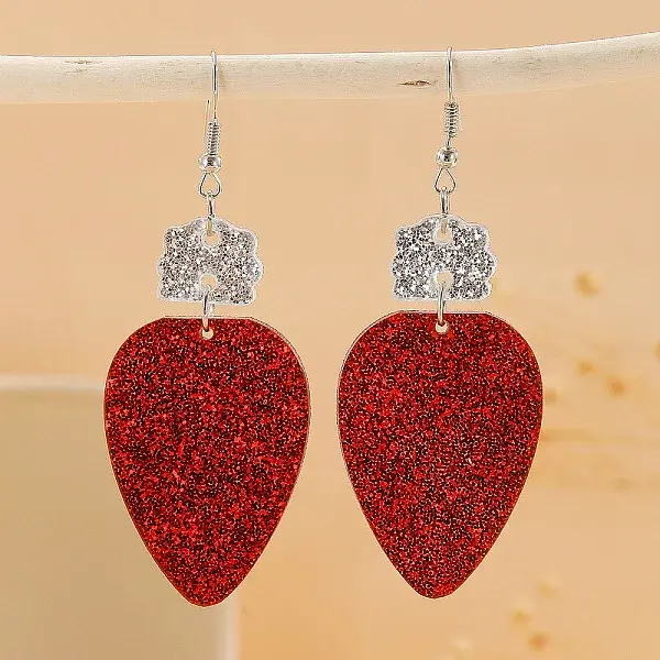 Christmas Teardrop Acrylic Dangle Earrings
