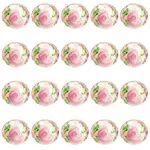 20Pcs Handmade Foil Lampwork Beads