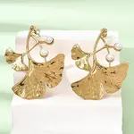 304 Stainless Steel & Plastic Pearl Stud Earrings