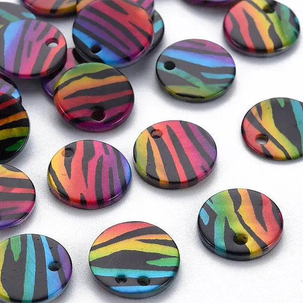 Printed Freshwater Shell Charms