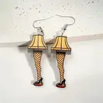 Acrylic & Iron Dangle Earrings for Women