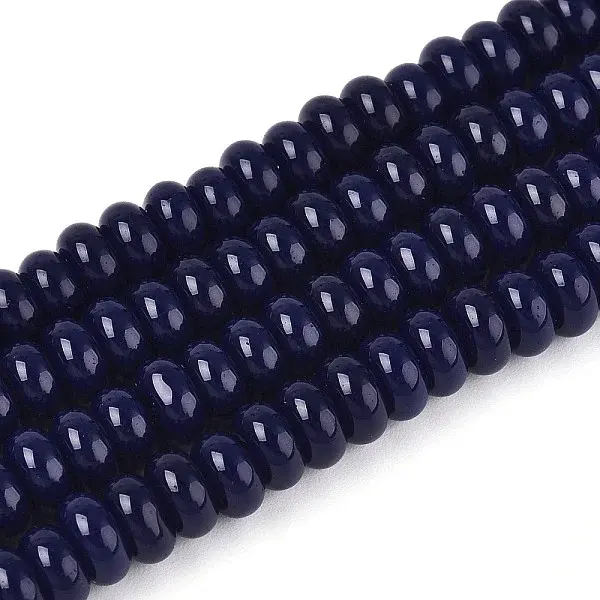 Opaque Solid Color Glass Beads Strands