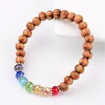 Wood Round Bead Kids Bracelets Stretch Bracelets