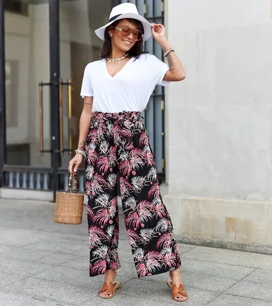 Gemre Black Women's Wide Pleated Sijam Trousers