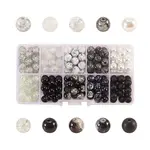 200Pcs 10 Styles DIY Glass Round Beads Sets