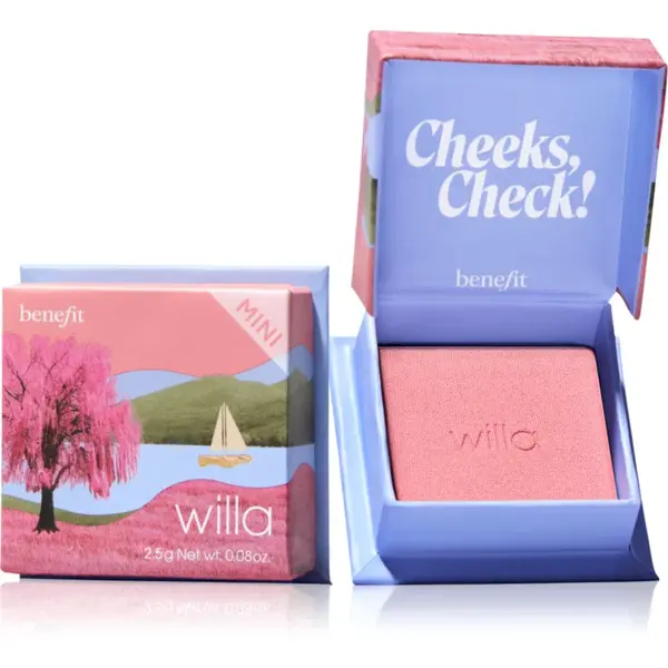 Benefit WANDERful World Mini púdrová lícenka odtieň Willa 2.5 g