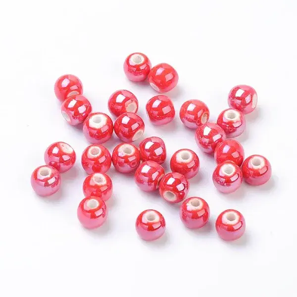 Glazed Porcelain Round Beads