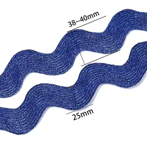 10 Yard Metallic Polyester Ric Rac Trim