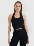 Dámský hladký crop top slim 4f | anna lewandowska černá m