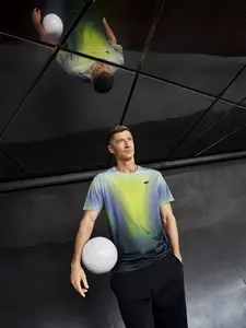 Pánské rychleschnoucí tričko s potiskem 4f x robert lewandowski zelená l