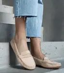 Gemre Beige eco-suede loafers Cellarengo