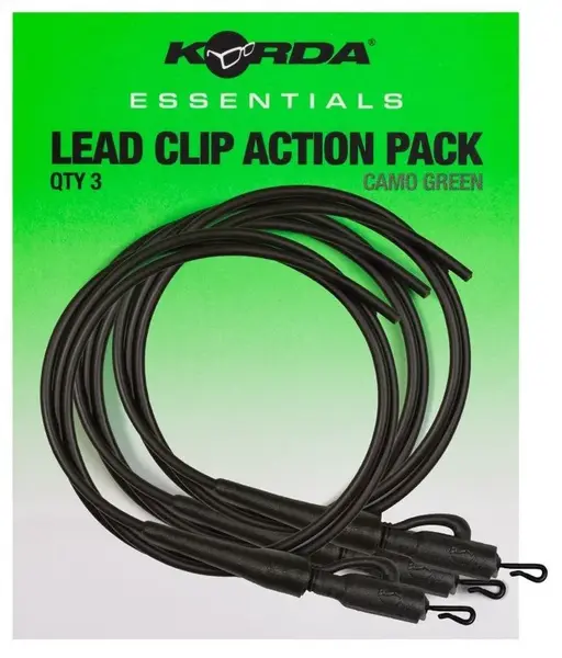 Korda montáž essentials lead clip action pack tubing 3 ks