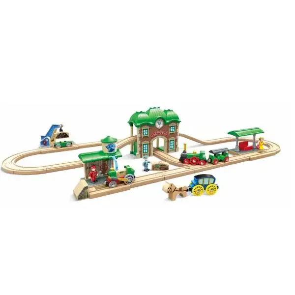 Hape Dřevěná retro vlaková stanice