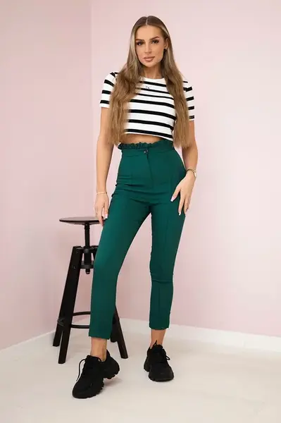 Kesi Tmavě zelené kalhoty na míru