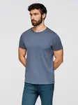 Ombre BASIC men's classic cotton T-shirt - blue denim