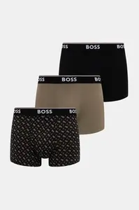 BOSS  boxerky pánske bavlnené s elastanom Trunk 3P Power Desig 3-pak
