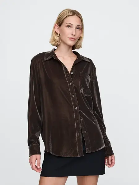 GAP Dámská Sametová košile 588098-03 Velikost: XL