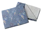 Medi Partners Quilt 55x75 + pillow 35x30 cotton + minky – Dreamcatchers + gray minky