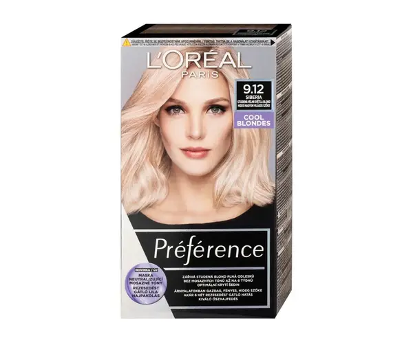 Permanentná farba Loréal Préférence 9.12 studená veľmi svetlá blond - L’Oréal Paris + darček zadarmo