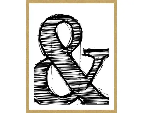 Rámovaný obraz And symbol, 40x50 cm%