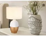 Stolná lampa Valentino, biela/zlatá%