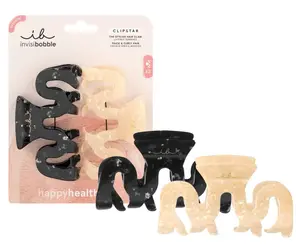 Veľké škripce pre husté a kučeravé vlasy Invisibobble Clipstar Eclipse - 2 ks + darček zadarmo