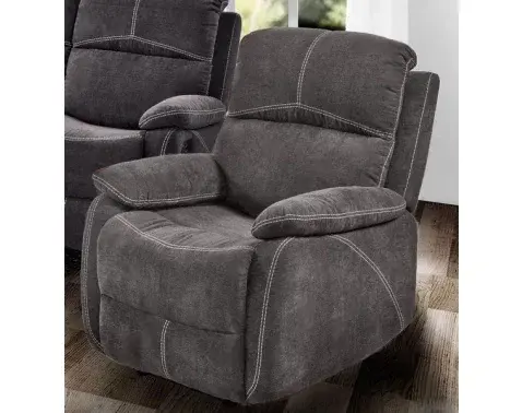 Kreslo Fortuna, šedá látka, funkcia polohovanie%