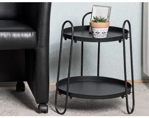 Odkladací stolík Albury, černý kov%