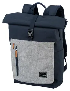 Roll top batoh Travelite Basics Roll-up Backpack Navy/Grey