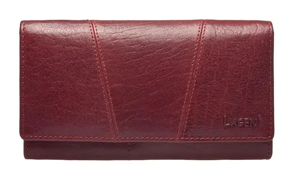 Dámska kožená peňaženka Lagen PWL-388/T Red