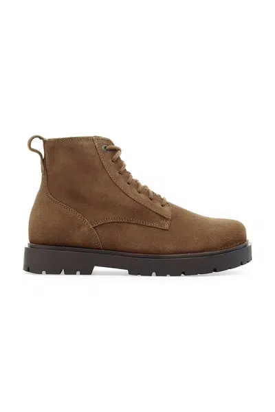 Semišové boty Birkenstock Highwood Lace Mid M pánské, hnědá barva, 1030965