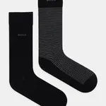 Ponožky BOSS 2-pack černá barva, 50543559