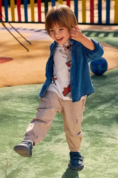 Dětské kalhoty Mayoral Joggery cargo hnědá barva, 2506