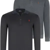 DVOJITÁ SÚPRAVA V4007 DEWBERRY PÁNSKA MIKINA - NÁMORNÍCKA MODRÁ - ANTRACITOVÁ