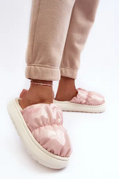 BIG STAR SHOES Posuvné dámske ružové veľké hviezdy