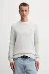Bavlnený sveter Tommy Jeans šedá farba, ľahký, DM0DM21787