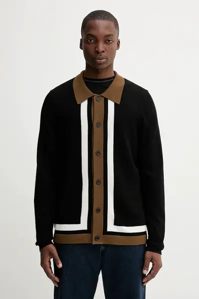 Vlnený kardigán HUGO Splon