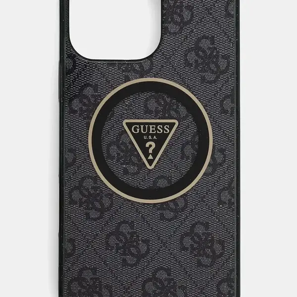 Puzdro na mobil Guess iPhone 16 Pro Max čierna farba, GUHMP16XHG4PRTGK