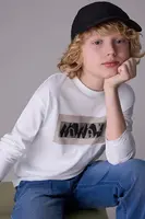 Detská bavlnená košeľa s dlhým rukávom Mayoral