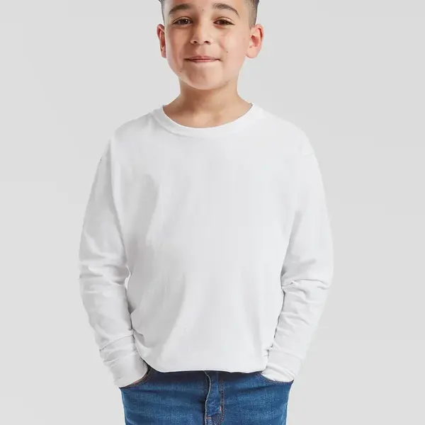 Biała koszulka dziecięca Valueweight Fruit of the Loom