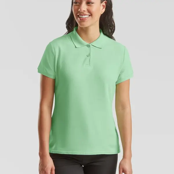 Mint Women's Polo Fruit of the Loom