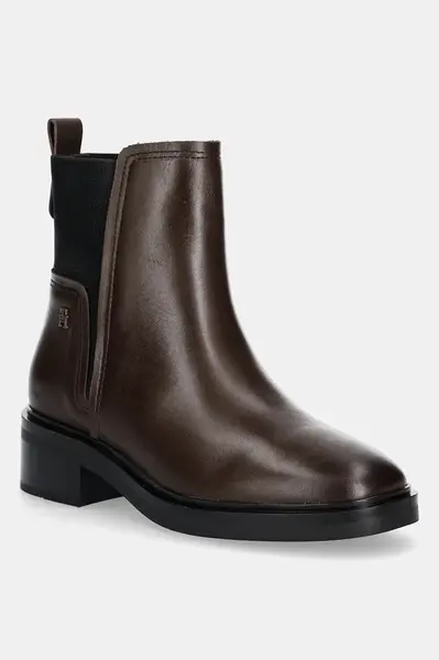 Kožené kotníkové boty Tommy Hilfiger TH MINIMAL LEATHER CHELSEA